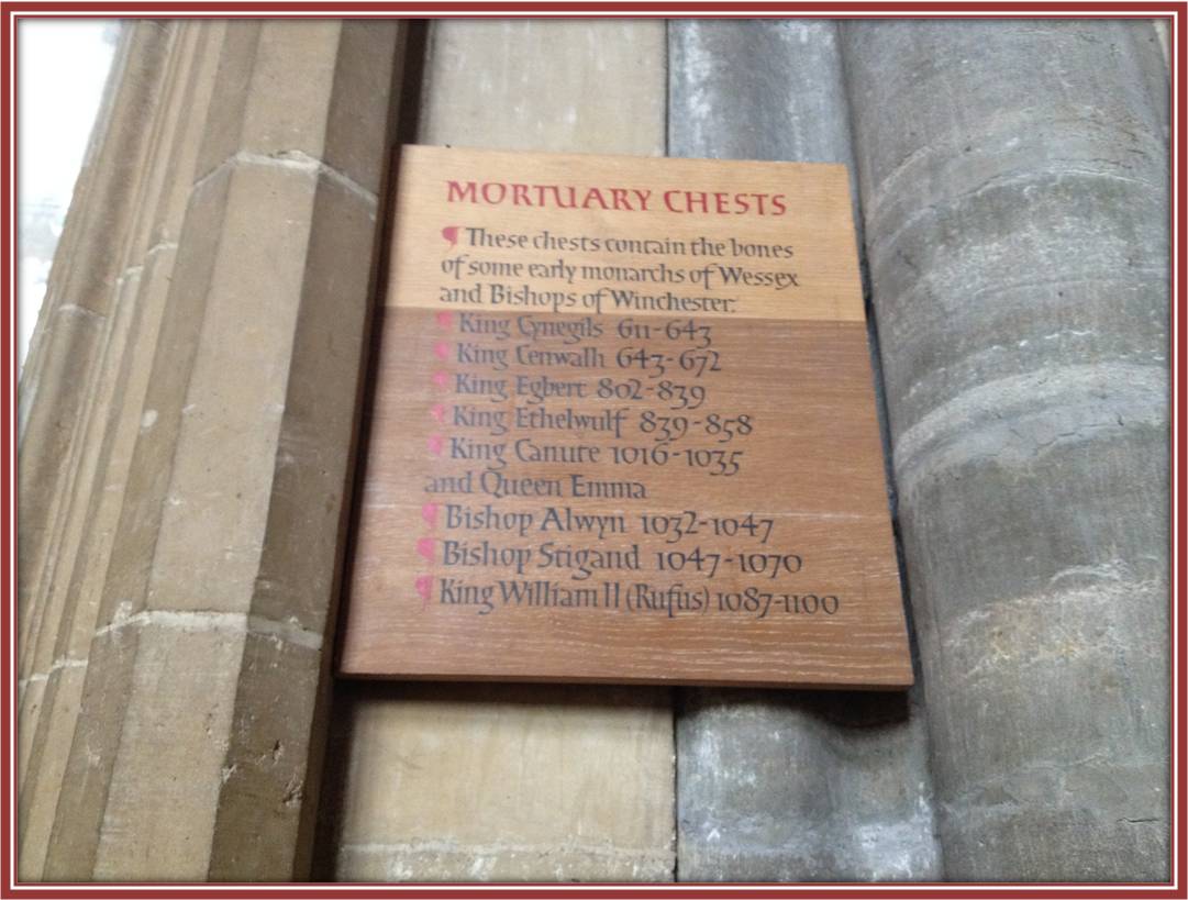 The Winchester Mortuary Chests - Remains of Saxon Kings
